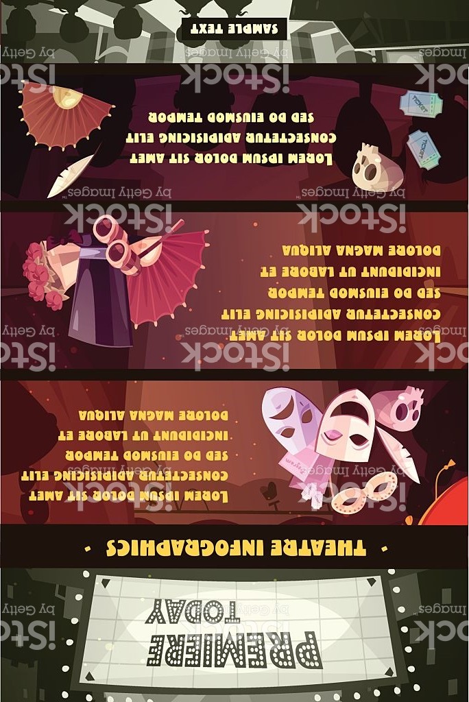 Theatre Infographic Illustration stock